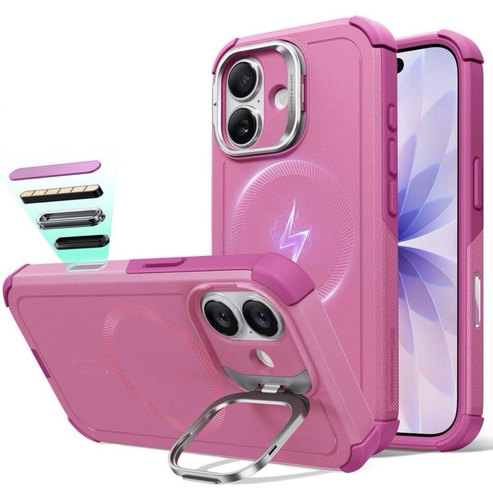 ESR for iPhone 17 Pro Case with Stash Stand, 7X Military-Grade, Pink